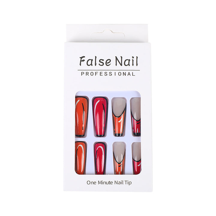 Creative artificial nails with modern color play Stornfield
