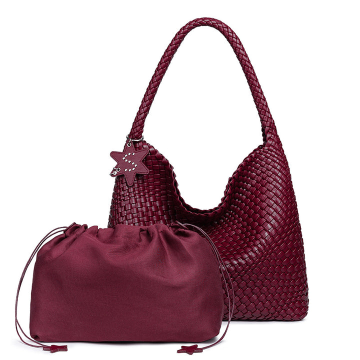 Braided Vegan Leather Hobo Handbag Stornfield
