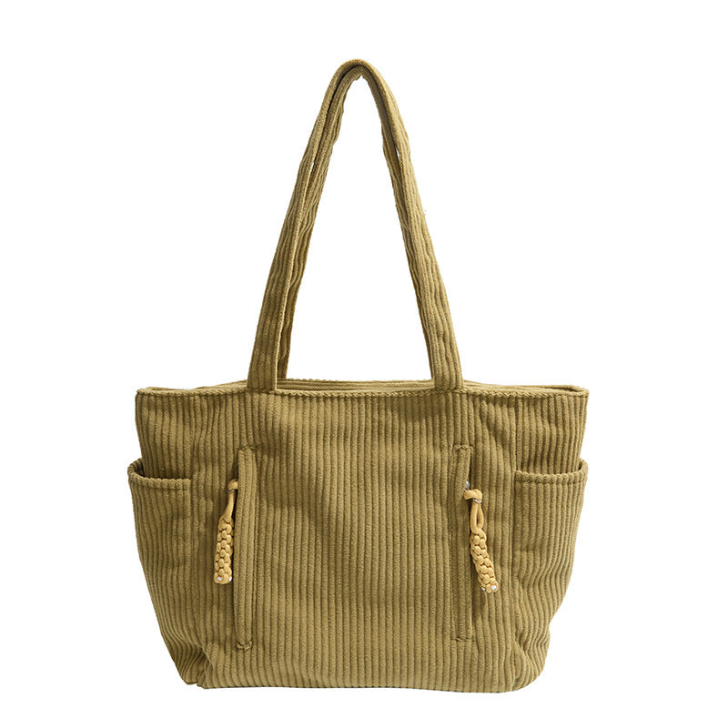 Corduroy Multi-Pocket Tote Bag Stornfield