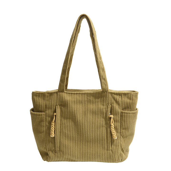 Corduroy Multi-Pocket Tote Bag Stornfield