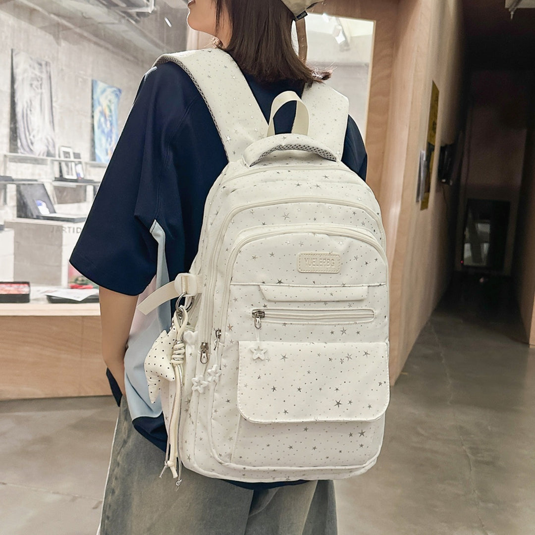 Star-Patterned Backpack with Multiple Compartments Stornfield