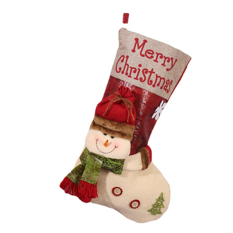Cute Christmas stocking with snowman motif Stornfield