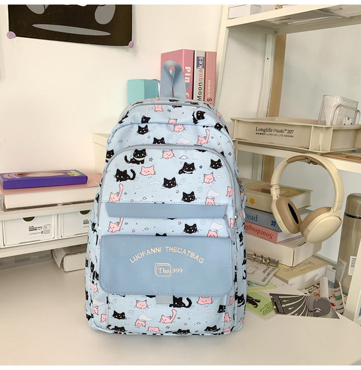 Playful Cat-Themed Backpack Stornfield