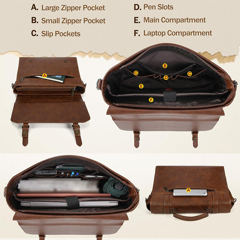 Briefcase Made of High-Quality Leather Stornfield