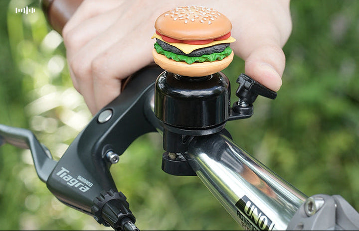 novelty handlebar bicycle bell with silicone popcorn topper and universal clamp Stornfield
