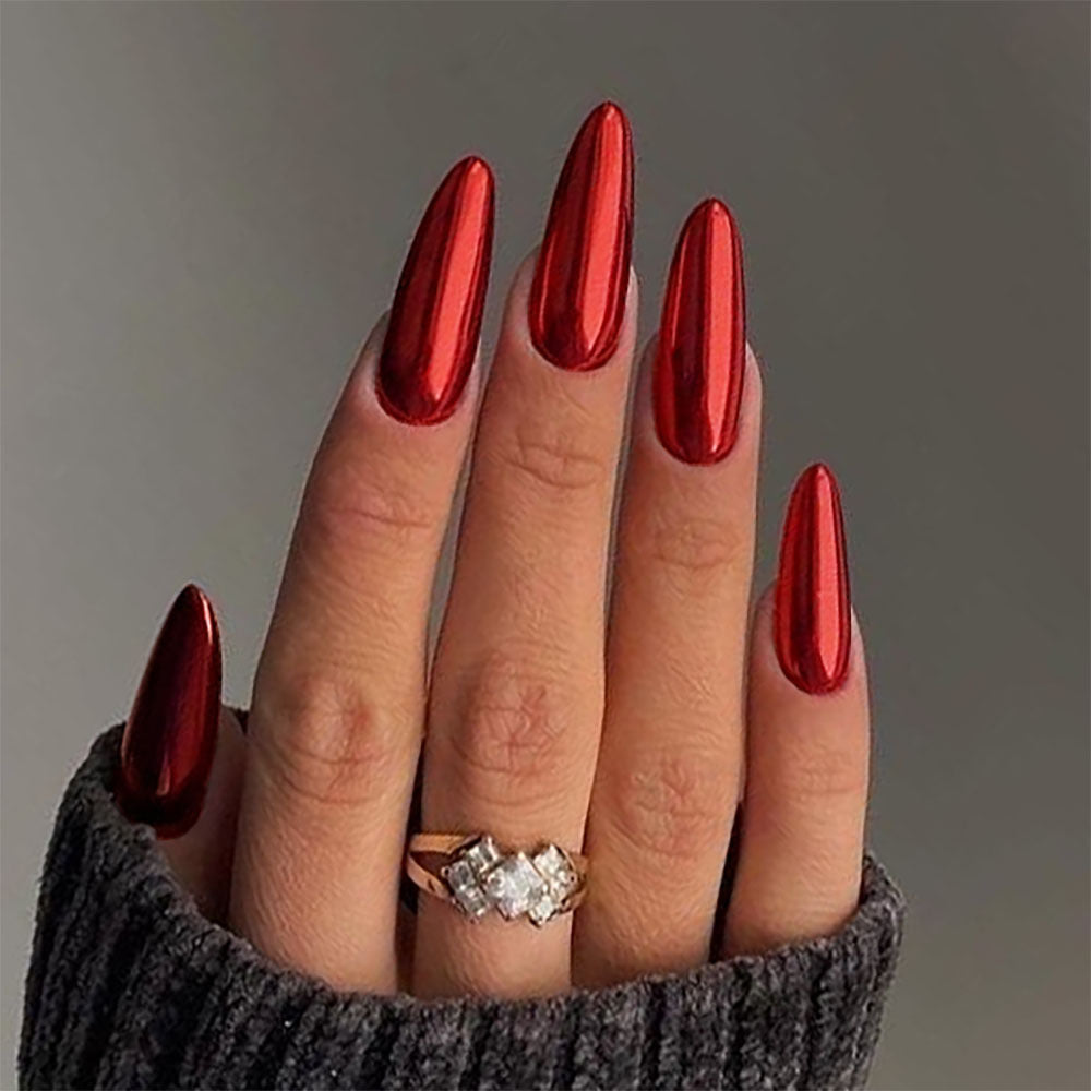 Premium Mirror Finish Press-On Nails Stornfield