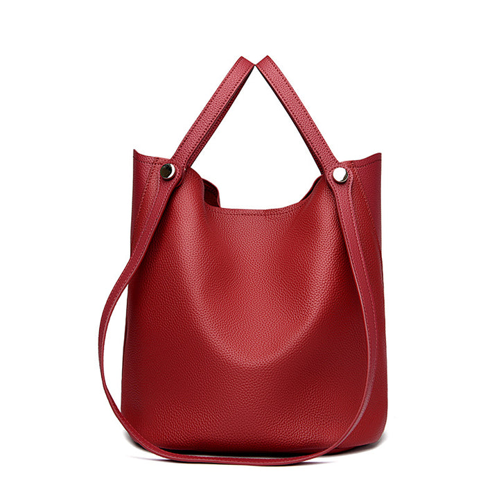 Casual Leather Bucket Bag Stornfield