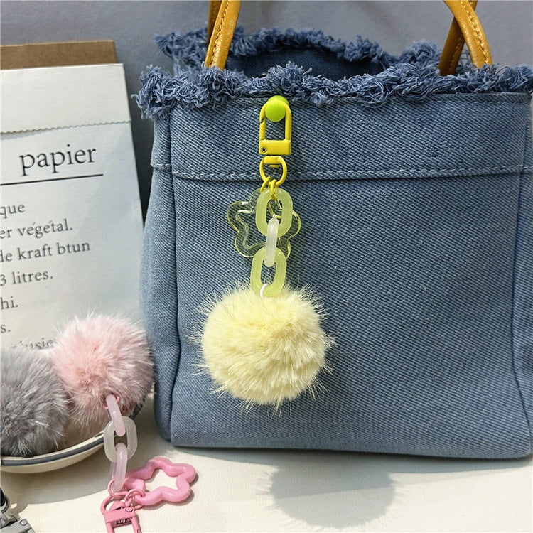 Cute Fuzzy Pom-Pom Keychain Stornfield