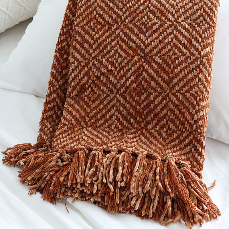 Decorative Woven Throw Blanket