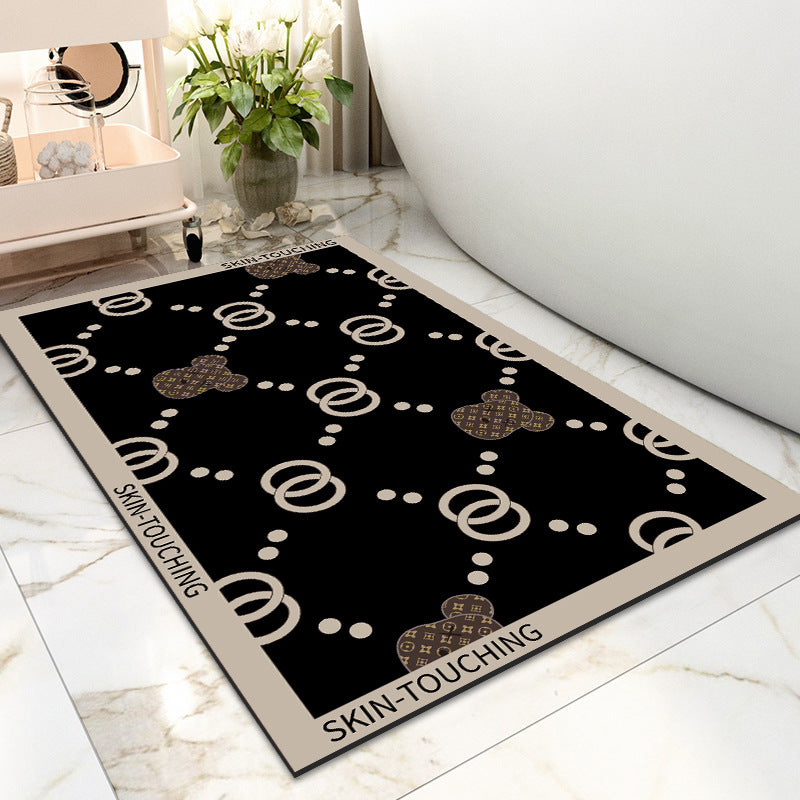 Relaxation-Themed Bathroom Mat for Home