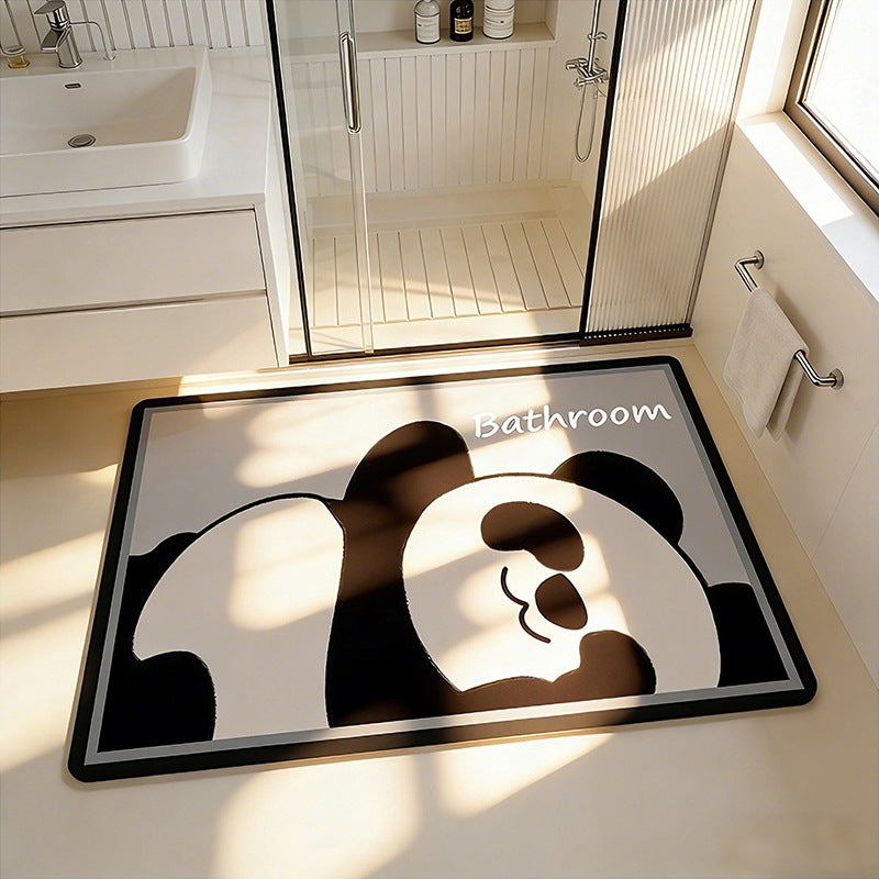 Cute Cartoon Bear-Themed Bath Mat Stornfield