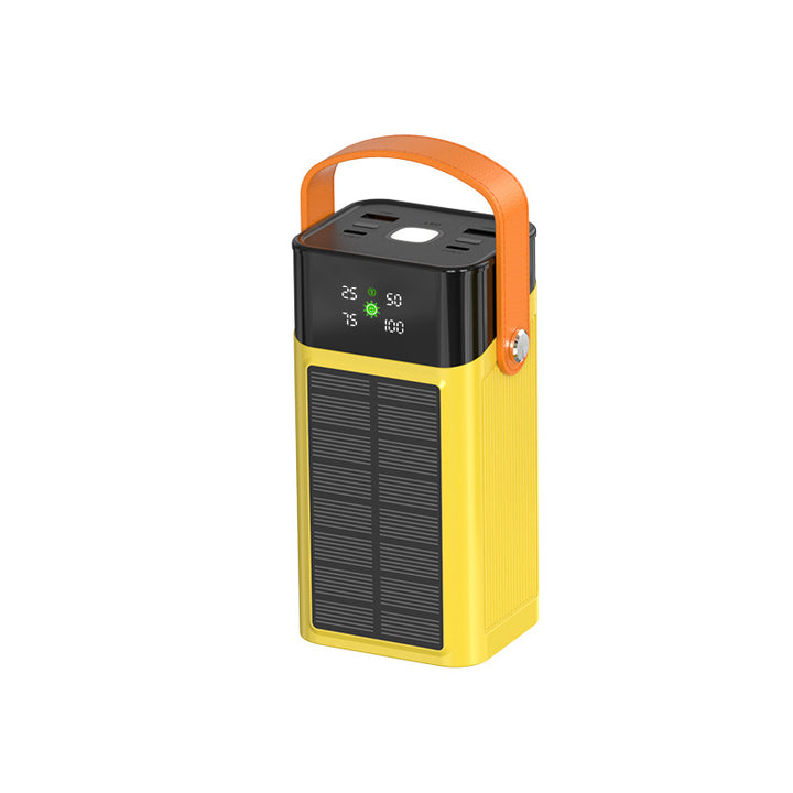 Portable solar power bank with integrated charging station and LED display Stornfield