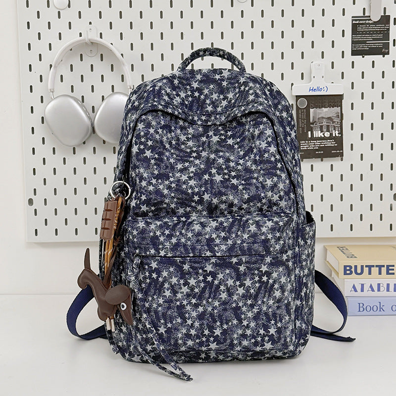 Spacious Star-Patterned Casual Backpack Stornfield