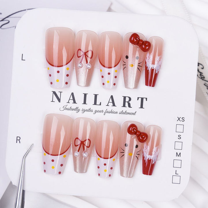 Artistic 3D Butterfly Press-On Nail Set Stornfield
