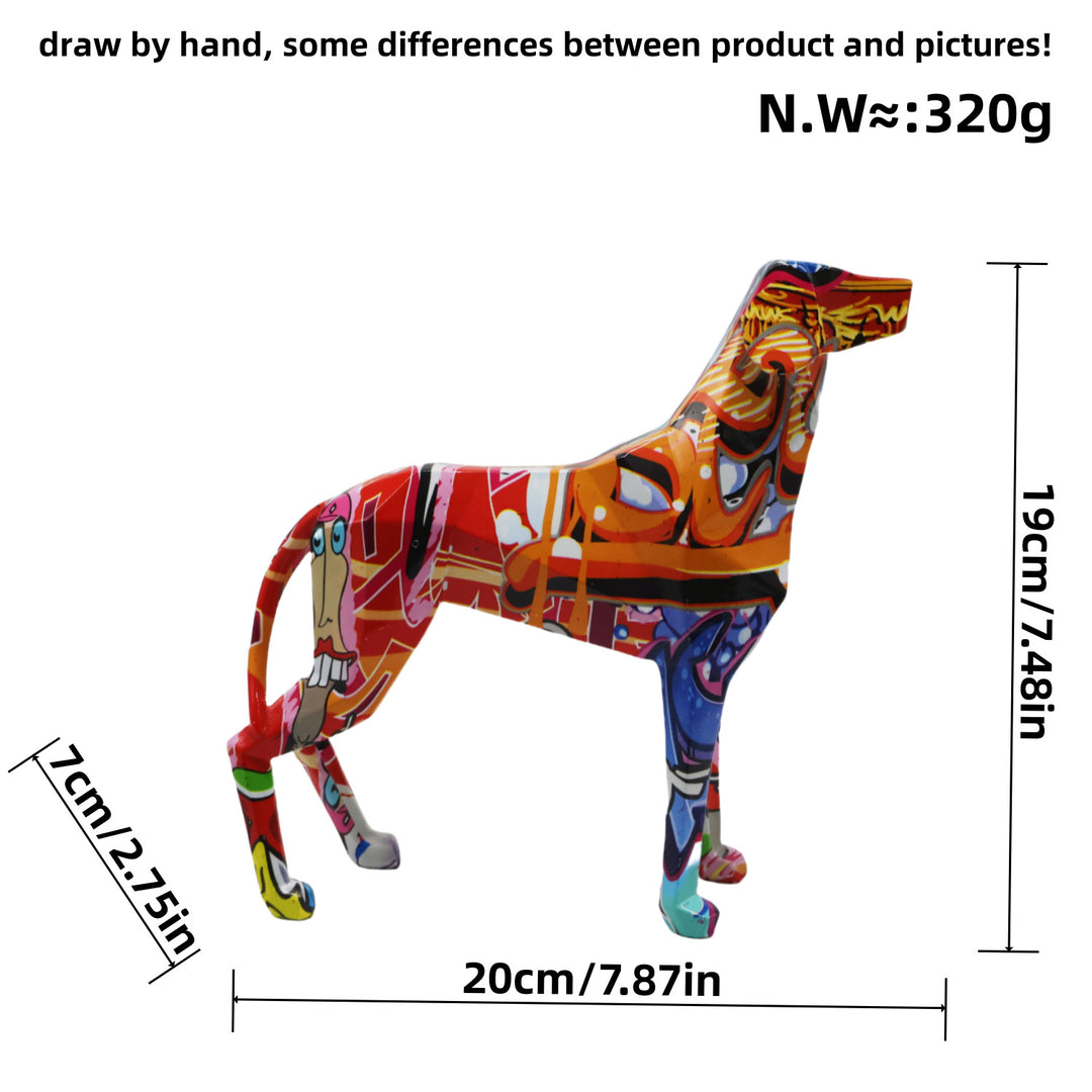 Colorful decorative figure of a dog in modern design Stornfield