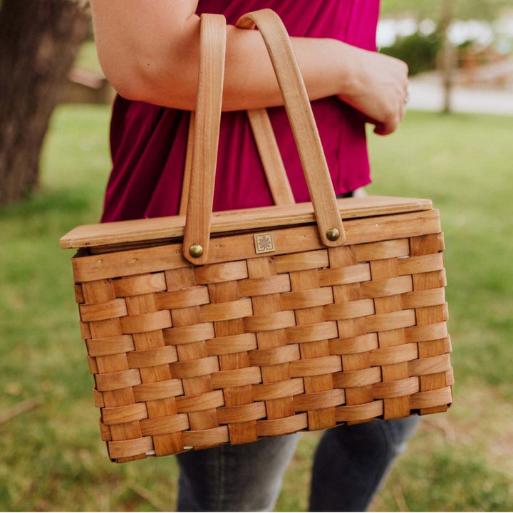 Ladies cooling basket with removable wooden lid Stornfield