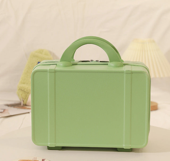 hard-shell travel cosmetic case with double-zip closure top handle and protective feet Stornfield