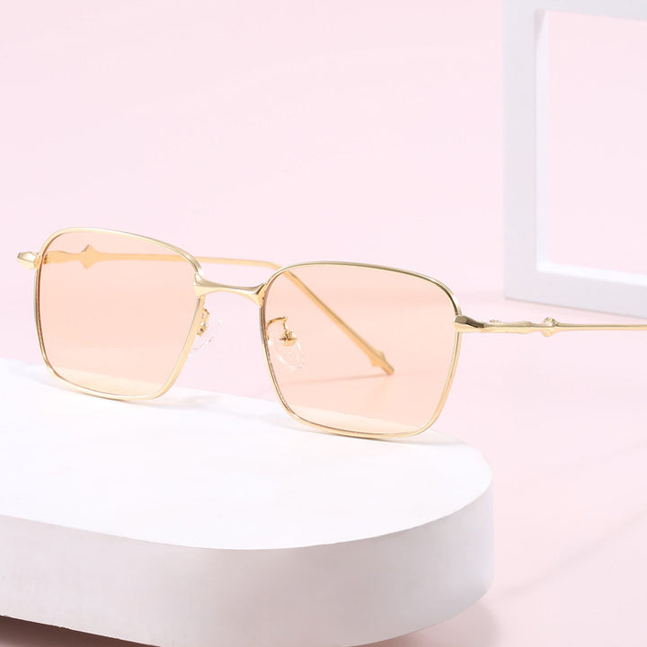 Women elegant square sunglasses with high-quality metal frame Stornfield
