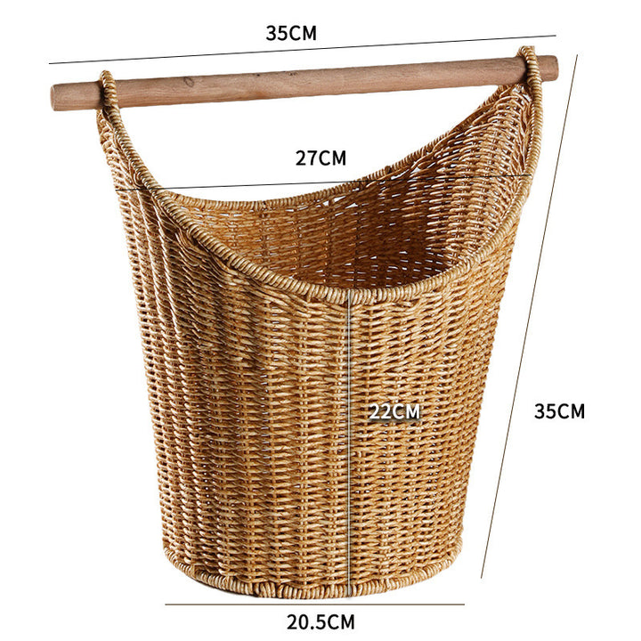 Ladies Natural Basket with Wooden Handle Stornfield