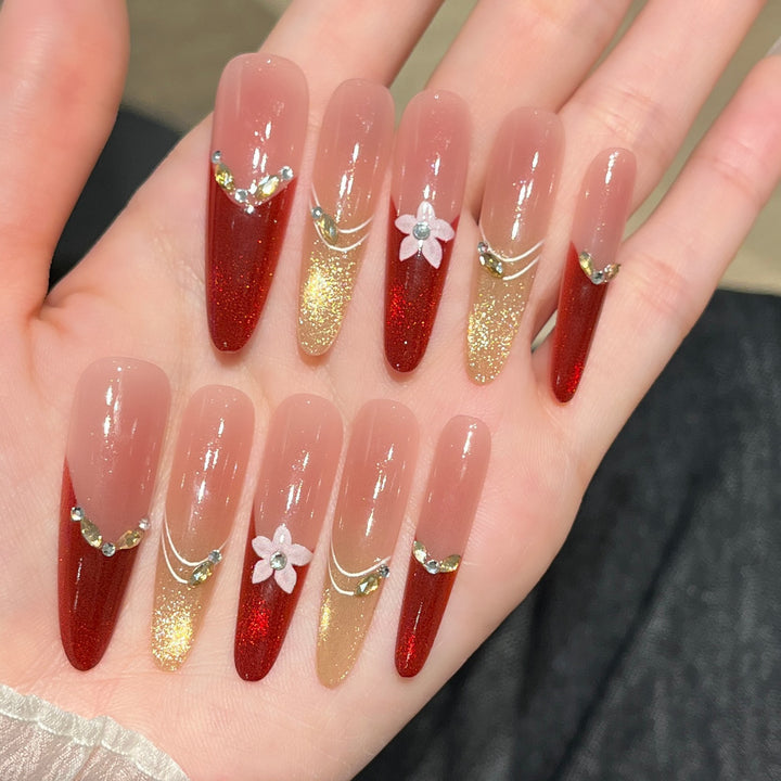 Decorative Long-Stiletto Press-On Nail Art Stornfield
