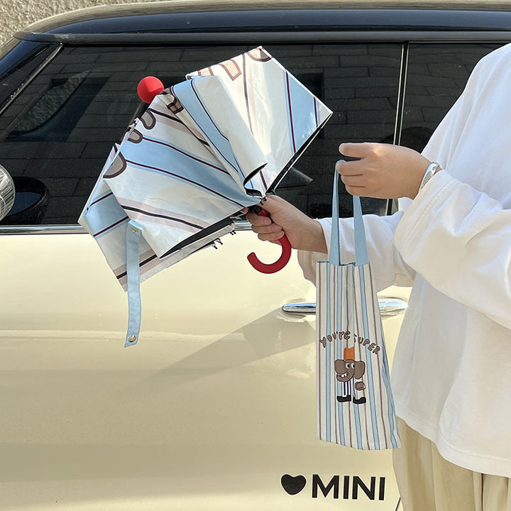 Ladies practical folding umbrella with innovative drip design Stornfield