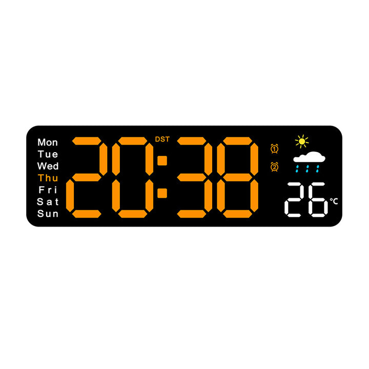 Digital radio alarm clock with temperature and day of the week display Stornfield