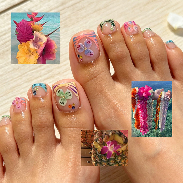 Vibrant Artistic Press-On Nail Tips Collection Stornfield