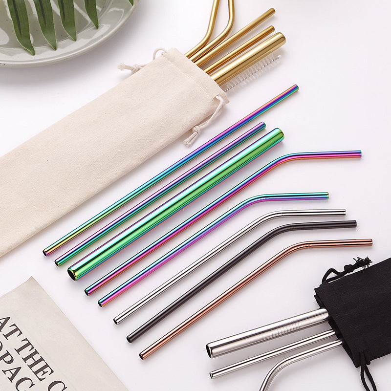 Stainless Steel Straw Set with Cleaning Brushes Stornfield