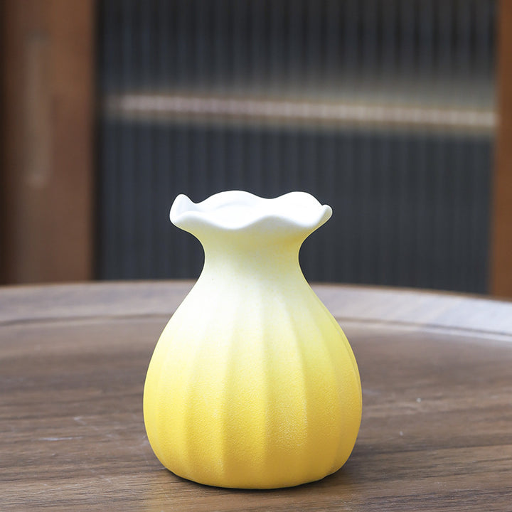 Geometric Faceted Ceramic Flower Vase Stornfeild