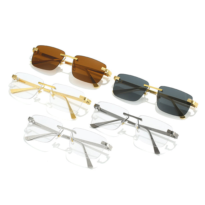 Women's fashionable half-rim glasses with elegant metal frame Stornfield