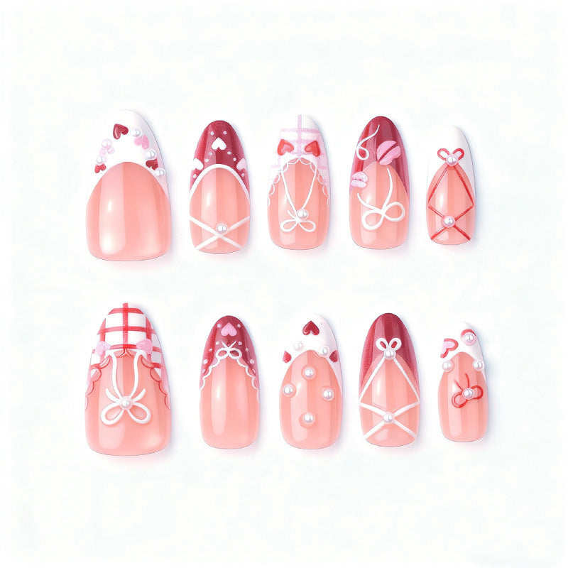 Decorative artificial nails in romantic design Stornfield