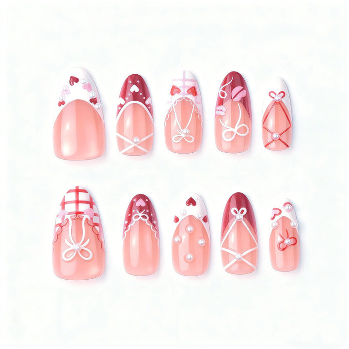 Decorative artificial nails in romantic design Stornfield