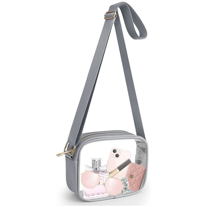 Practical shoulder bag with transparent inserts Stornfield