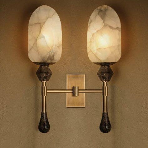 Elegant Alabaster Wall Sconce