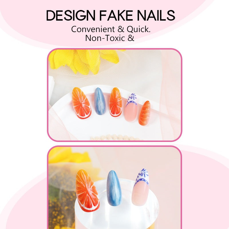 Nail Art Set with Fruity Motifs and Colorful Designs Stornfield