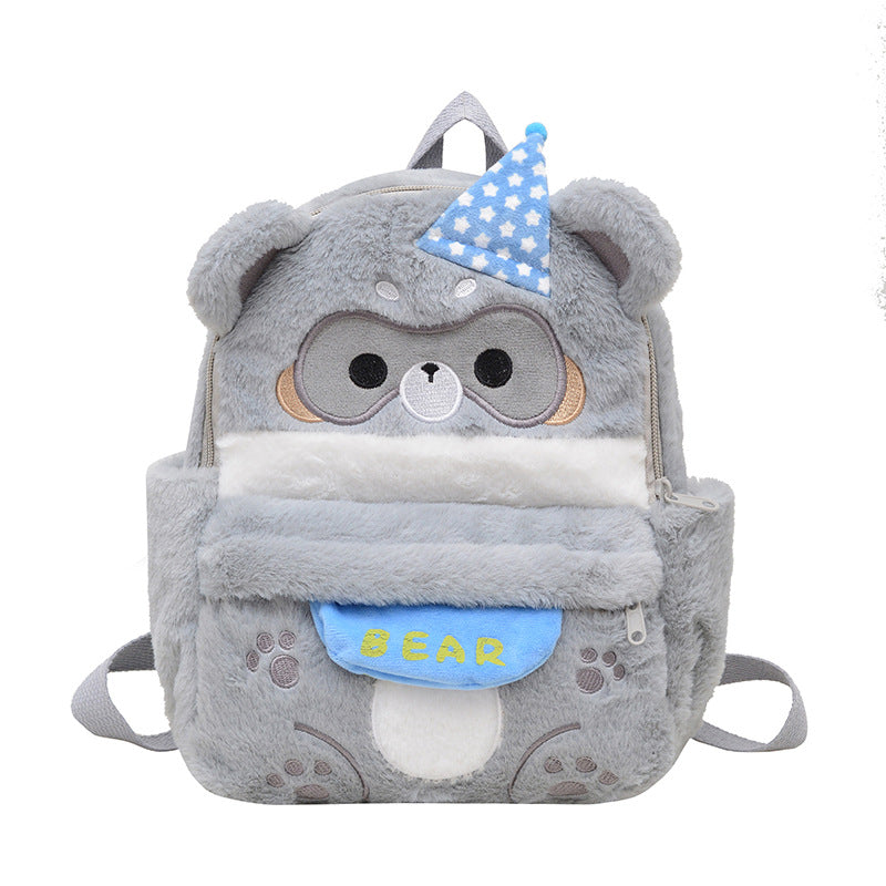 Plush backpack with cute bear motif Stornfield