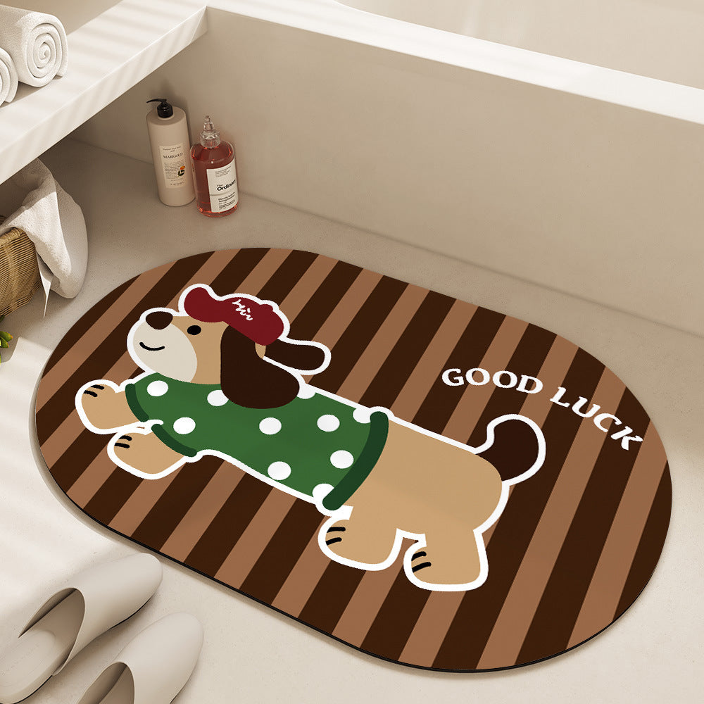 Playful Cat-Themed Shower Mat