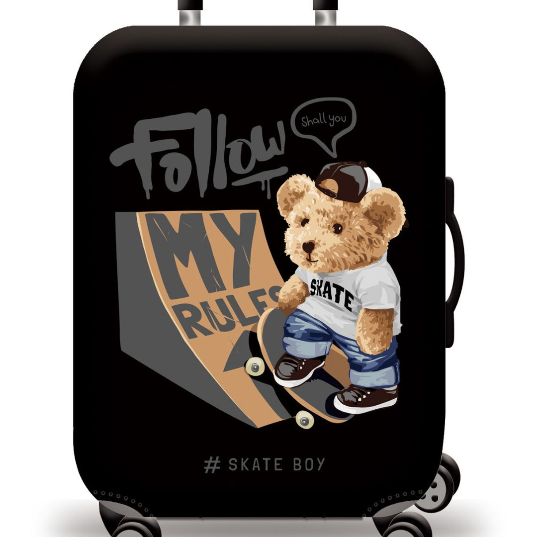 Unisex nan Kids Trolley Suitcase with cute teddy bear design, hard shell, telescopic handle and four swivel wheels Stornfield
