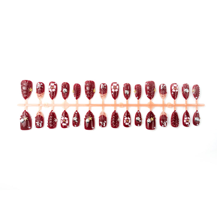 Premium artificial nails with floral and maritime motifs Stornfield