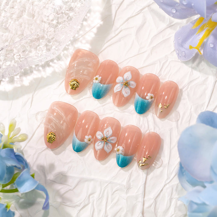 Artistic Shell-Inspired Nail Set Stornfield