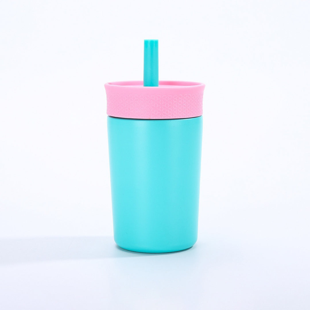 Women insulated coffee cup with integrated straw Stornfield