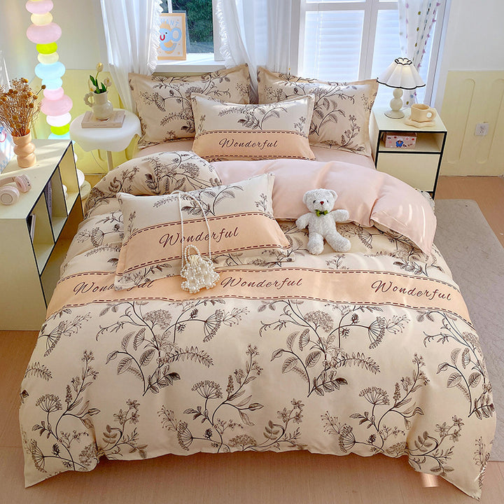 Whimsical Floral Pattern Bedding Set