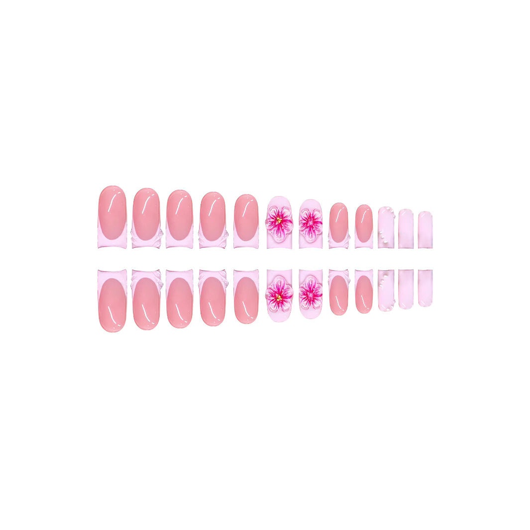 Decorative Floral Press-On Nail Extensions Stornfield