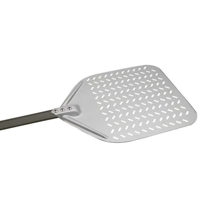 perforated aluminum pizza peel with long ergonomic reinforced handle Stornfield