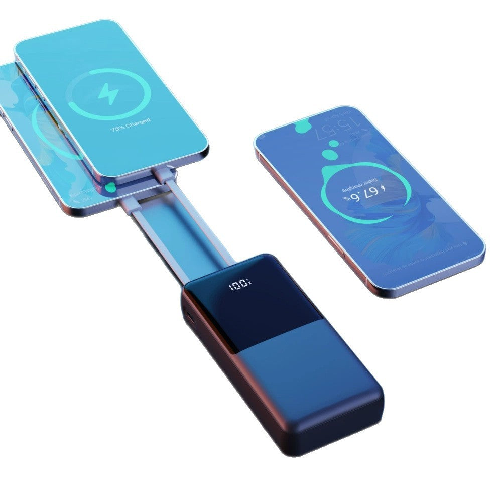 Portable power bank with integrated charging station and digital display Stornfield