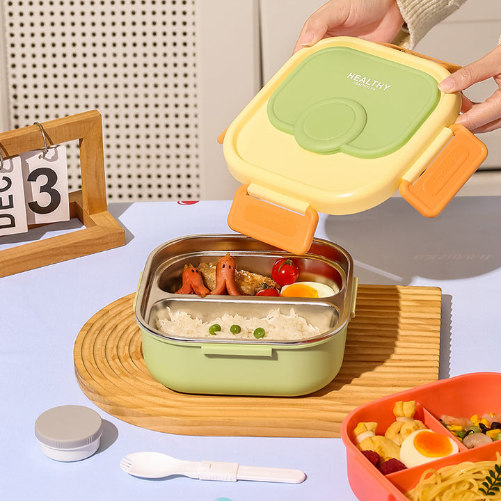 Multi-Sectional Food Storage Container with Airtight Lid