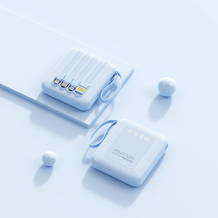 Slim Powerbank with Integrated Cables Stornfield