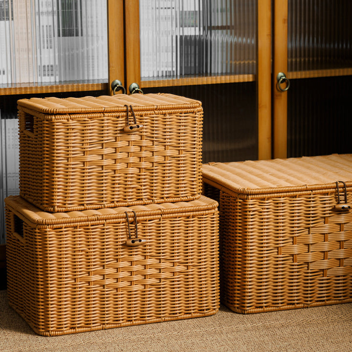 Rustic Woven Storage Chest Stornfield