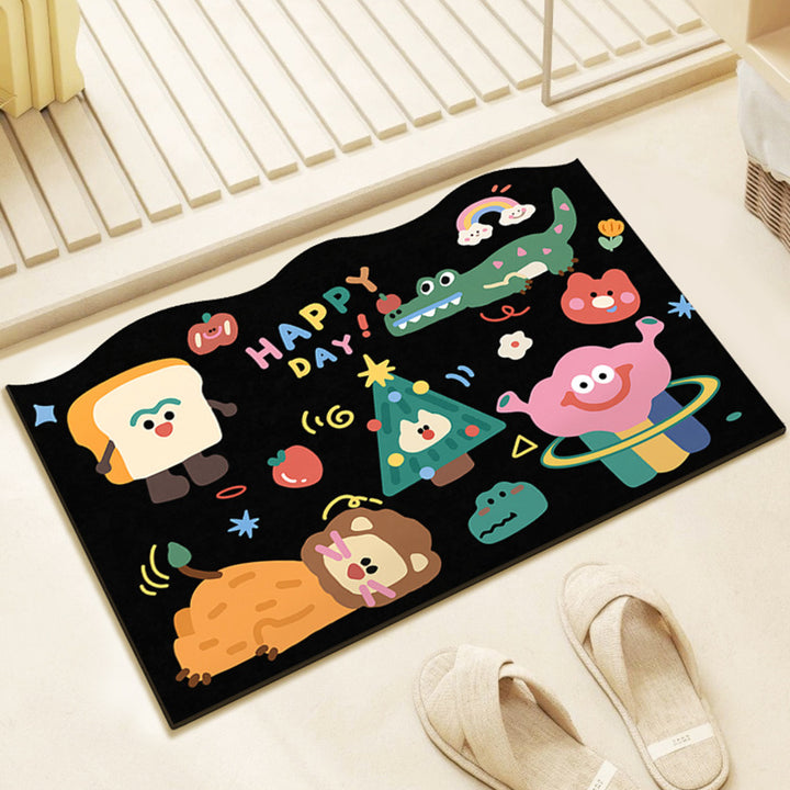 Playful Character-Themed Welcome Mat