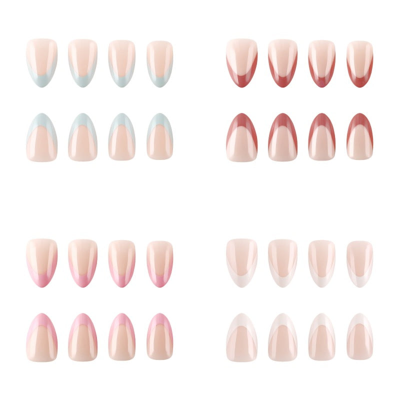 Elegant French Tip Press-On Nail Set Stornfield